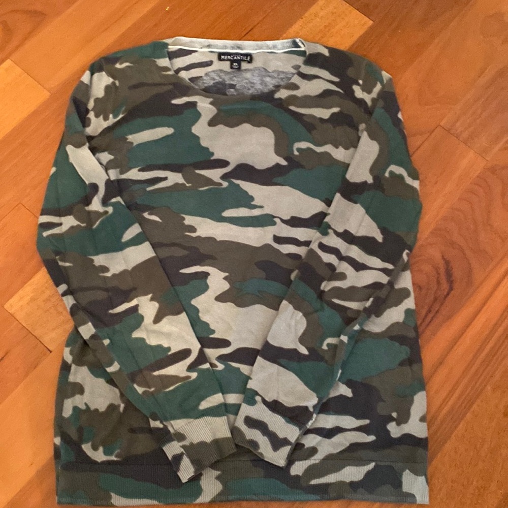J.Crew Camouflage Crewneck Sweater